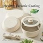 Space-Saving Easy Use Detachable Handle 5pc Cookware Non Toxic Ceramic
