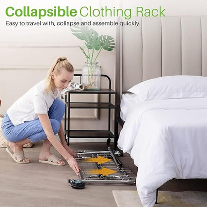 Commercial Rolling Clothing Rack