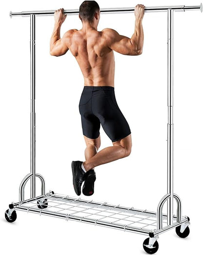 Commercial Rolling Clothing Rack