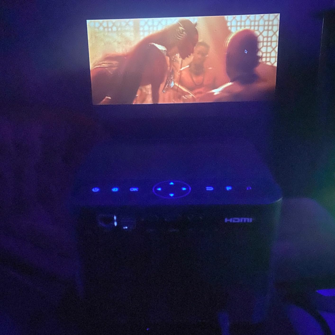 Mini Projector with 4K Support, XJ-HOME A40 Mini Projector with WIFI 6 and Bluetooth 5.2, Smart Portable Projector with 15000L, Mini Projector for Outdoor/Bedroom/Phone/TV Stick/HDMI