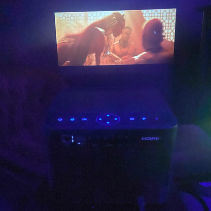 Mini Projector with 4K Support, XJ-HOME A40 Mini Projector with WIFI 6 and Bluetooth 5.2, Smart Portable Projector with 15000L, Mini Projector for Outdoor/Bedroom/Phone/TV Stick/HDMI