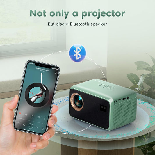 4K Projector with WiFi and Bluetooth, Smart Portable Projector with 400 ANSI for Bedroom or Outdoor