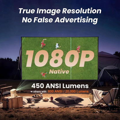 [Sound by JBL & Built-in Battery] Yaber T2 Outdoor Projector with WiFi 6 and Bluetooth, Native 1080P Smart Movie Portable Projector for Inside and Outside, Compatible with TV Stick